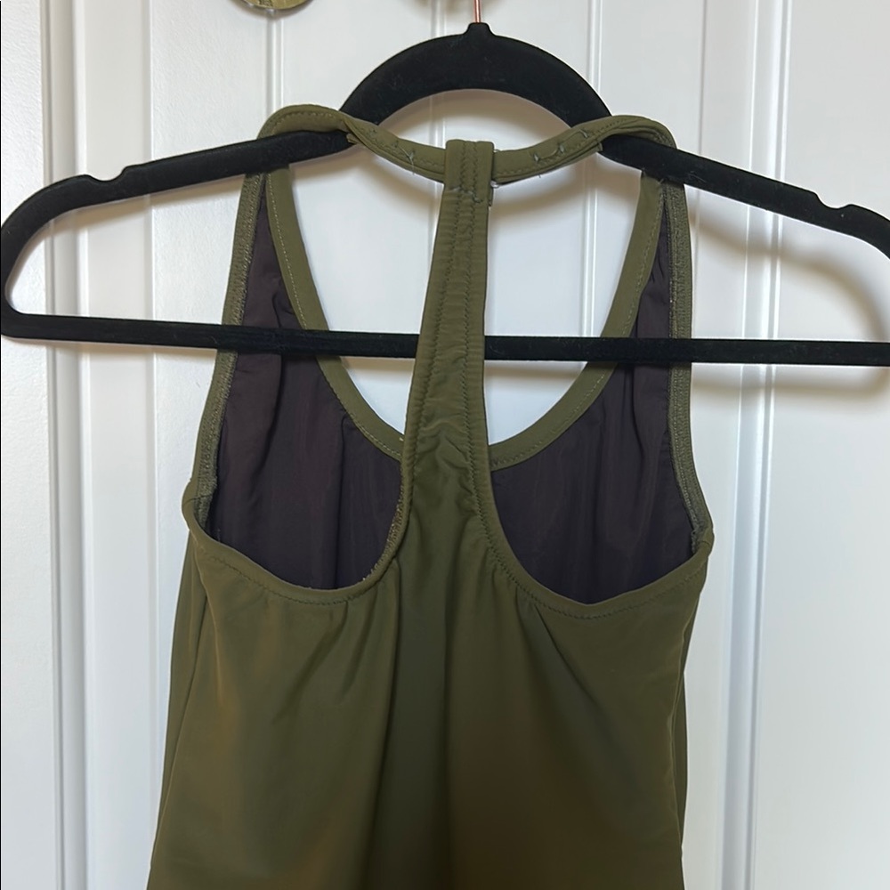 Olive Green One-Piece Leotard - Picture 2 of 5